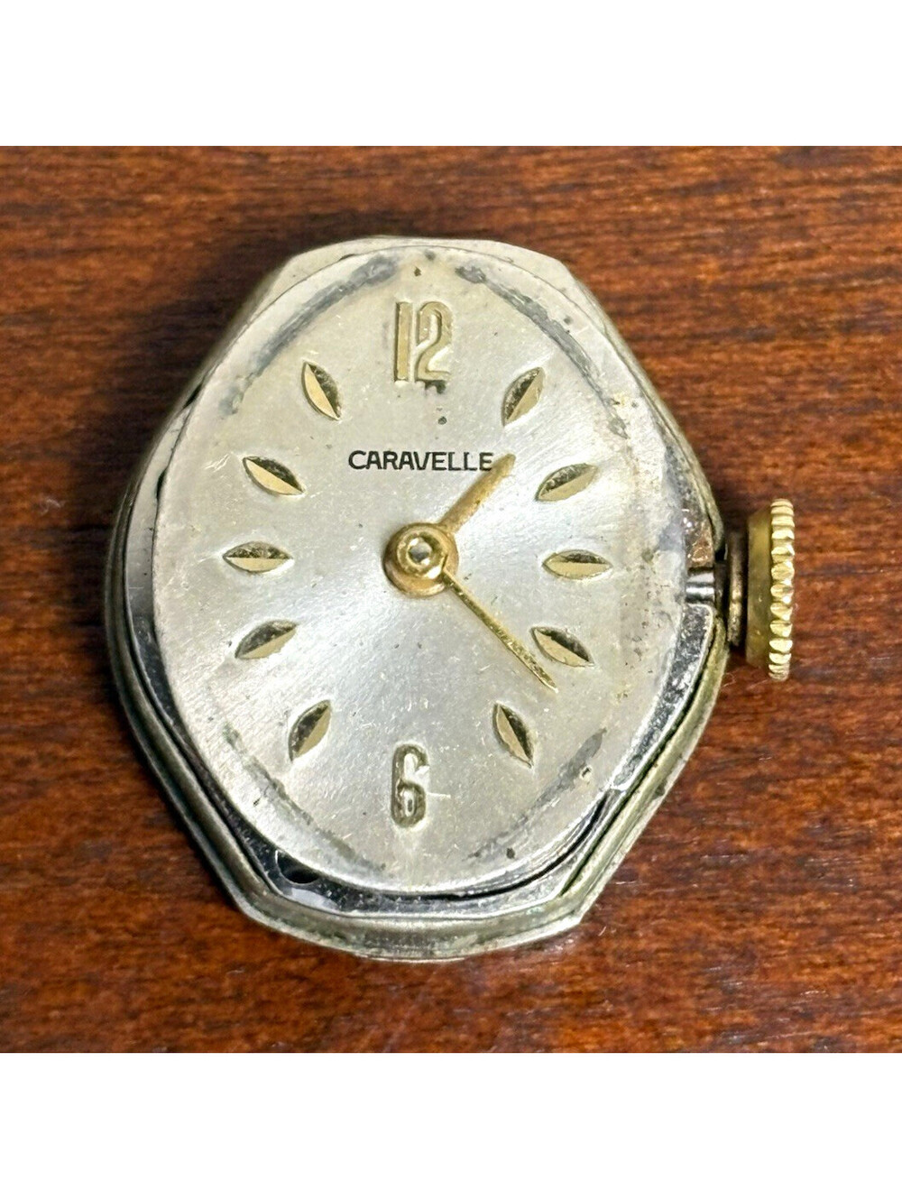 Caravelle N4 Manual Mechanical Watch Movement 3412 w/ Dial Crown SS Back